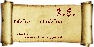 Kész Emiliána névjegykártya